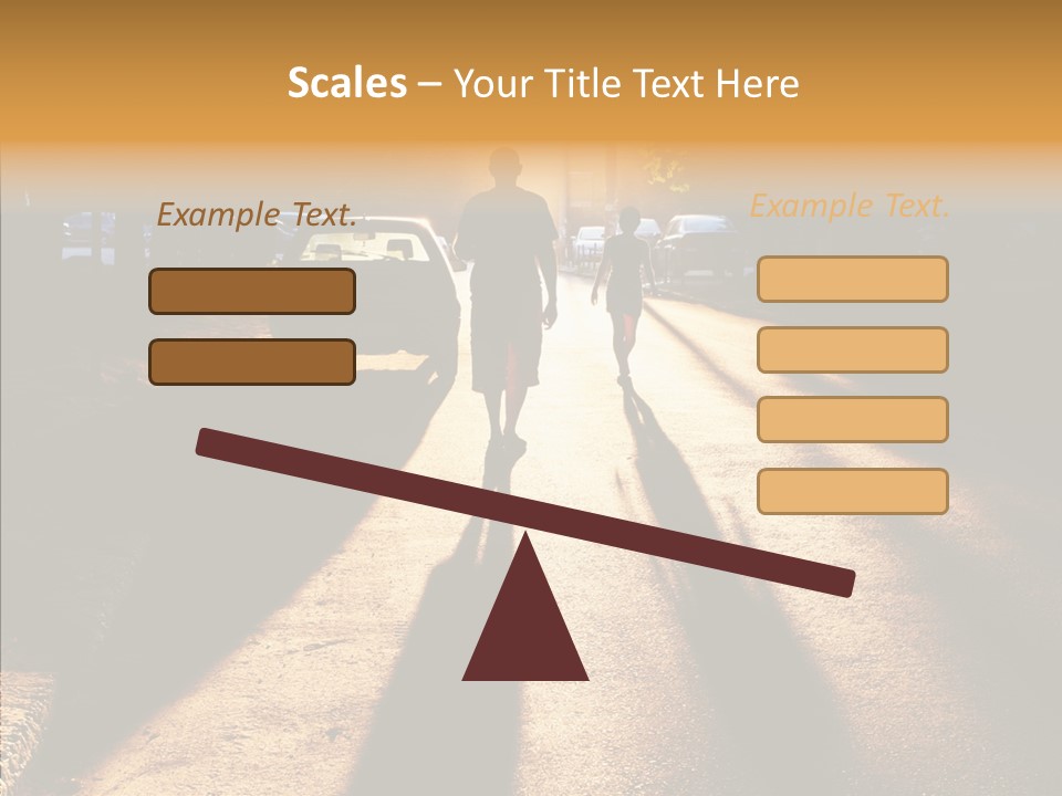 Travel Street Silhouette PowerPoint Template