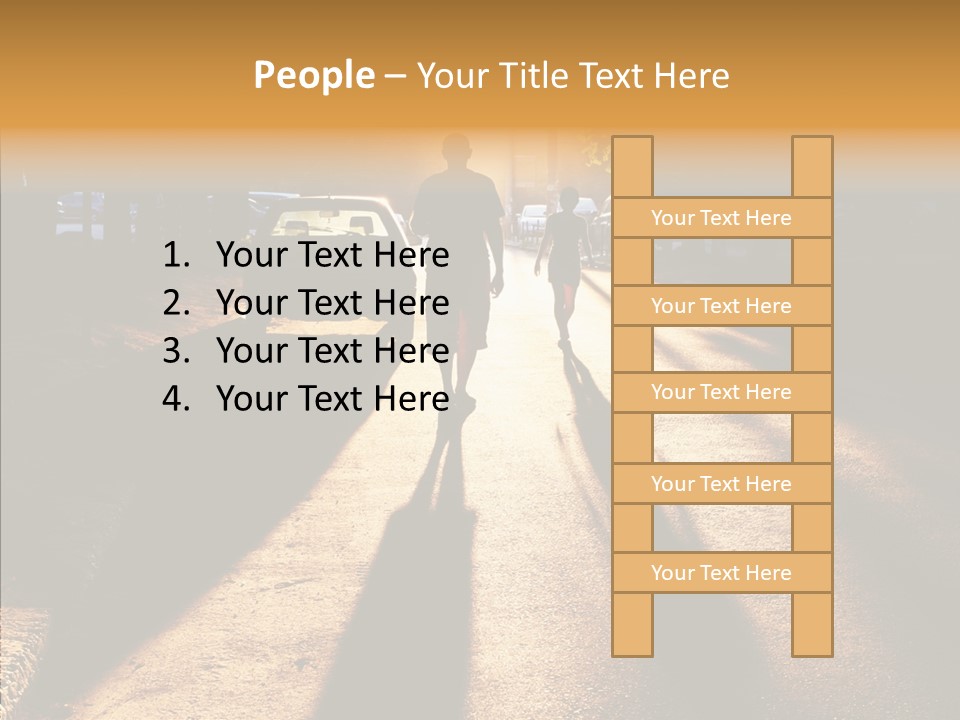 Travel Street Silhouette PowerPoint Template
