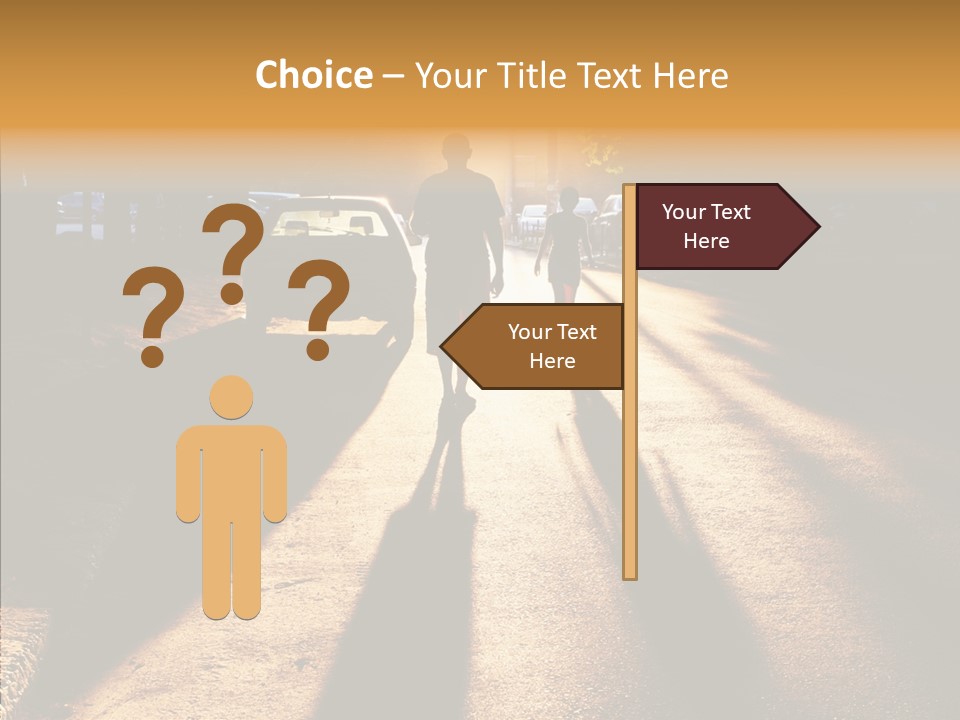 Travel Street Silhouette PowerPoint Template