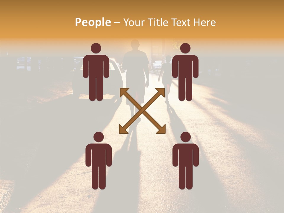 Travel Street Silhouette PowerPoint Template