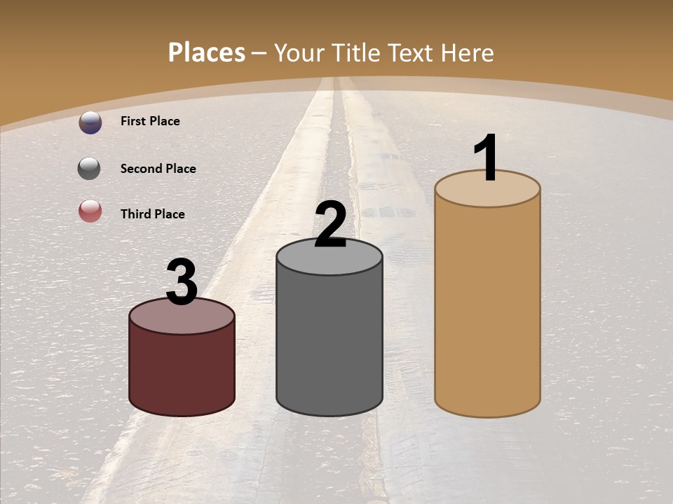 Image Asphalt Yellow PowerPoint Template
