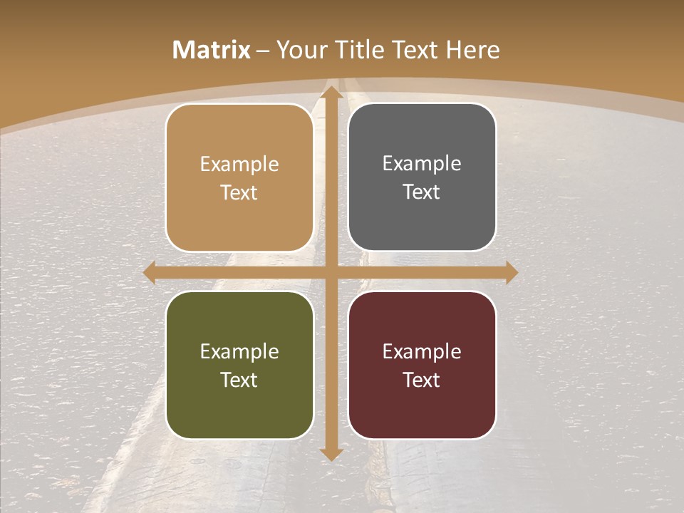 Image Asphalt Yellow PowerPoint Template