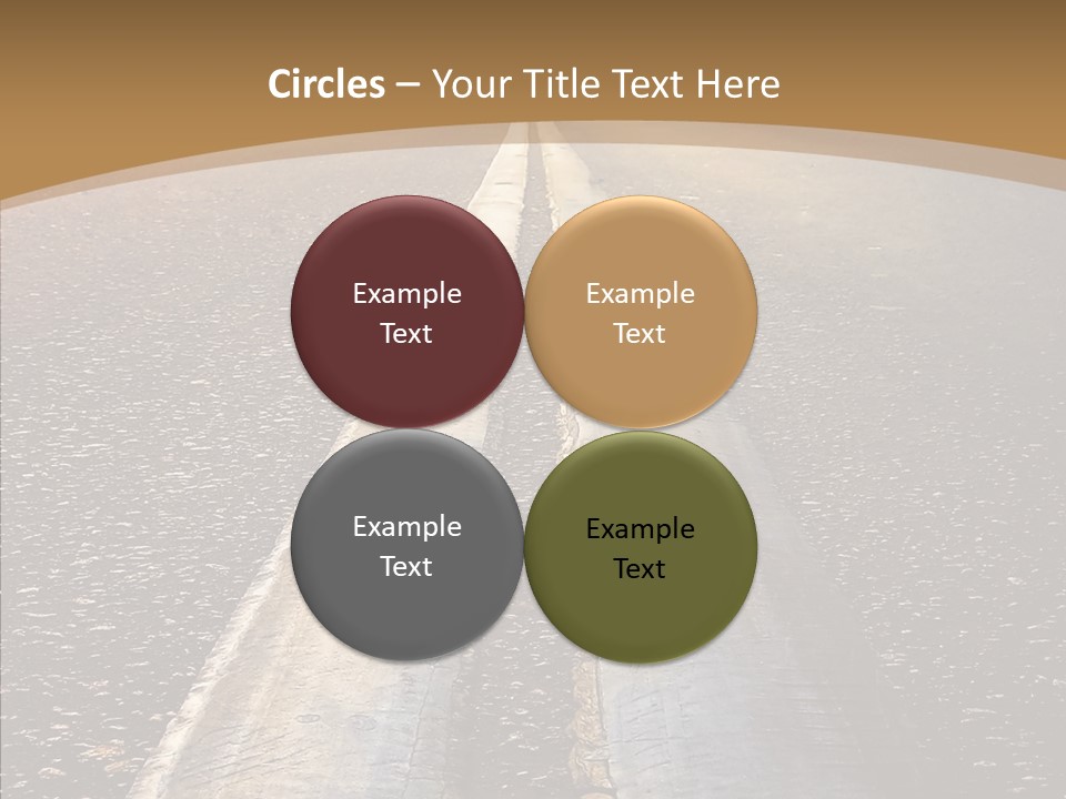 Image Asphalt Yellow PowerPoint Template