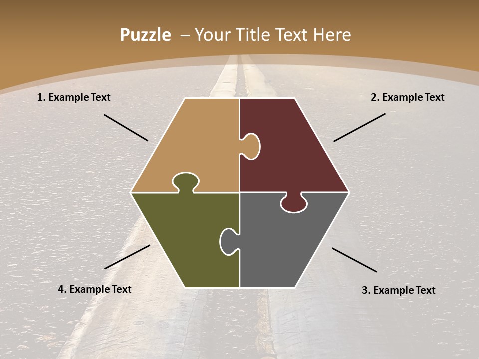 Image Asphalt Yellow PowerPoint Template