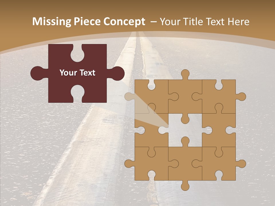 Image Asphalt Yellow PowerPoint Template