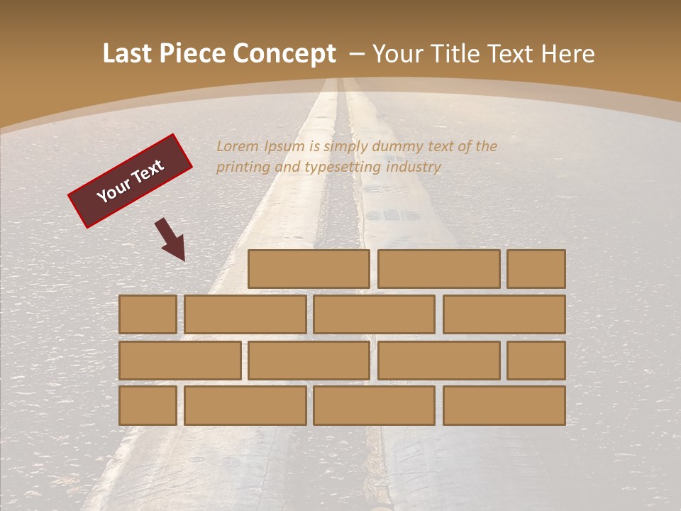 Image Asphalt Yellow PowerPoint Template
