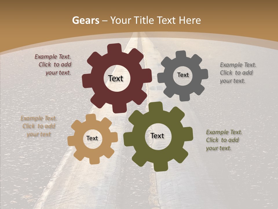 Image Asphalt Yellow PowerPoint Template