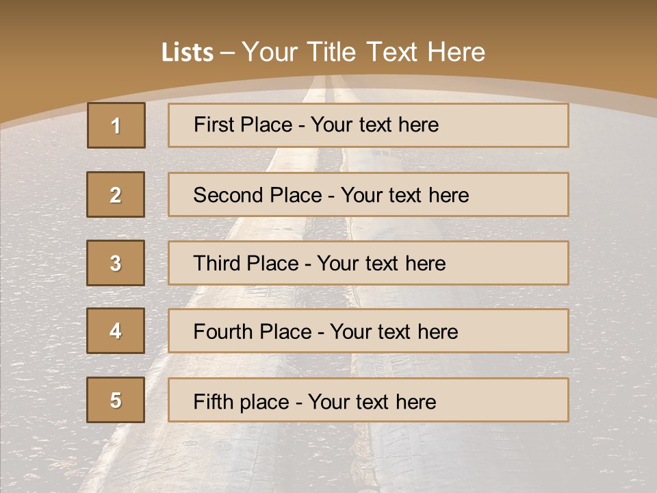 Image Asphalt Yellow PowerPoint Template