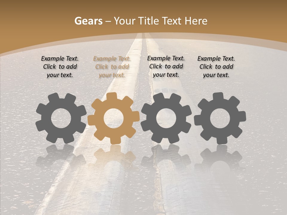 Image Asphalt Yellow PowerPoint Template