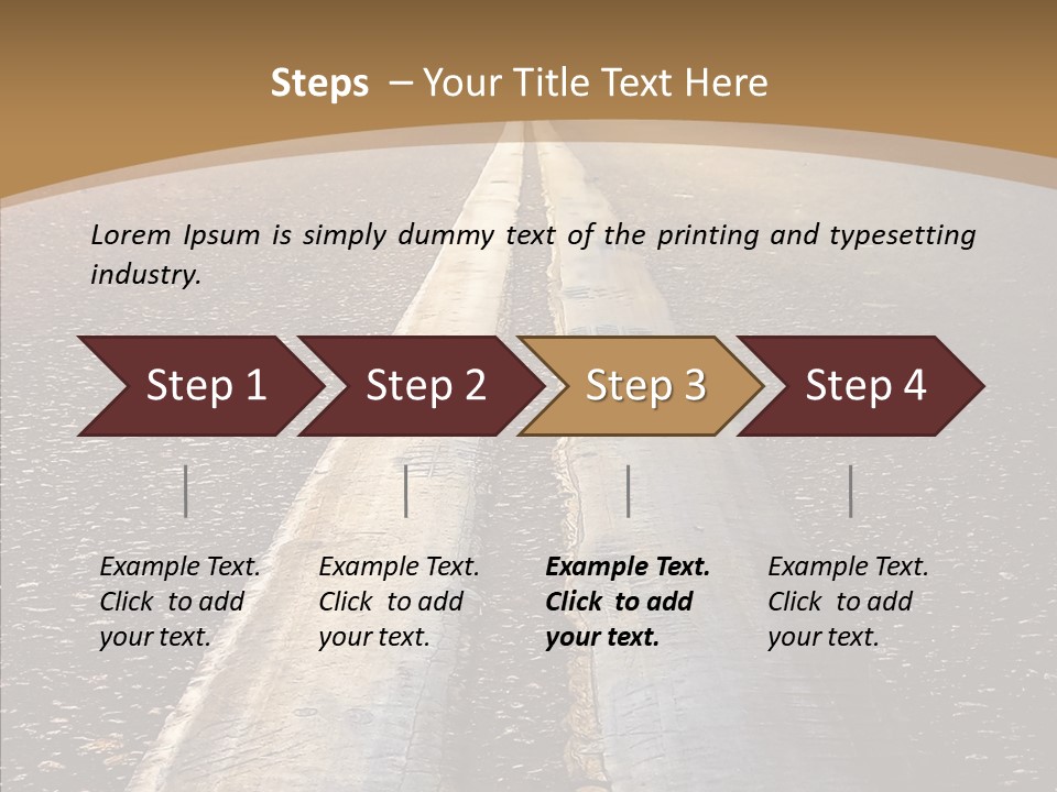 Image Asphalt Yellow PowerPoint Template