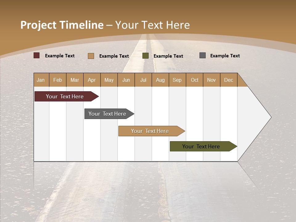 Image Asphalt Yellow PowerPoint Template