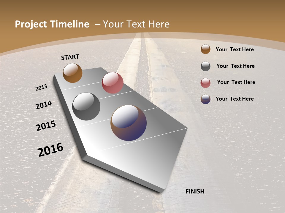 Image Asphalt Yellow PowerPoint Template