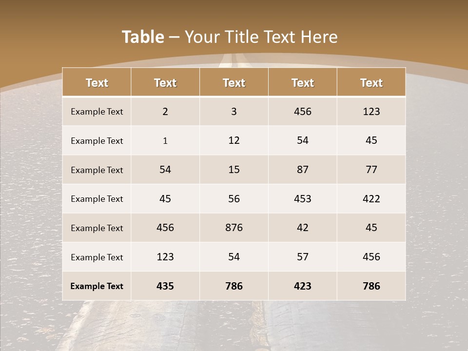 Image Asphalt Yellow PowerPoint Template