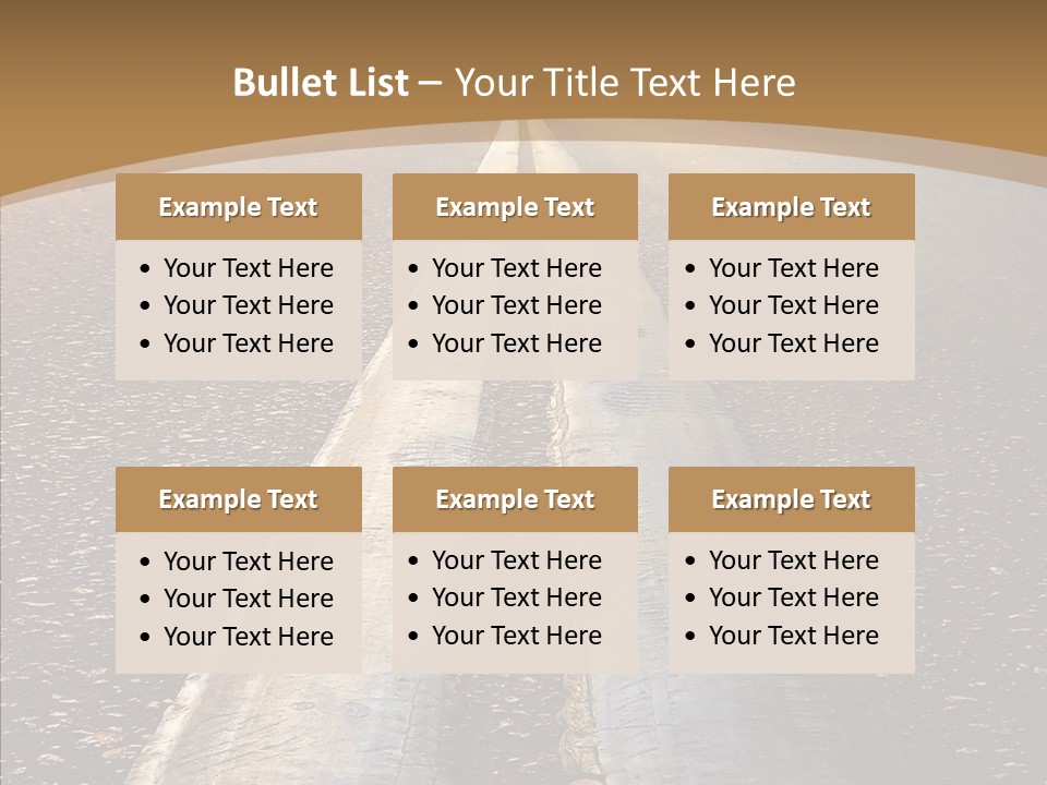 Image Asphalt Yellow PowerPoint Template