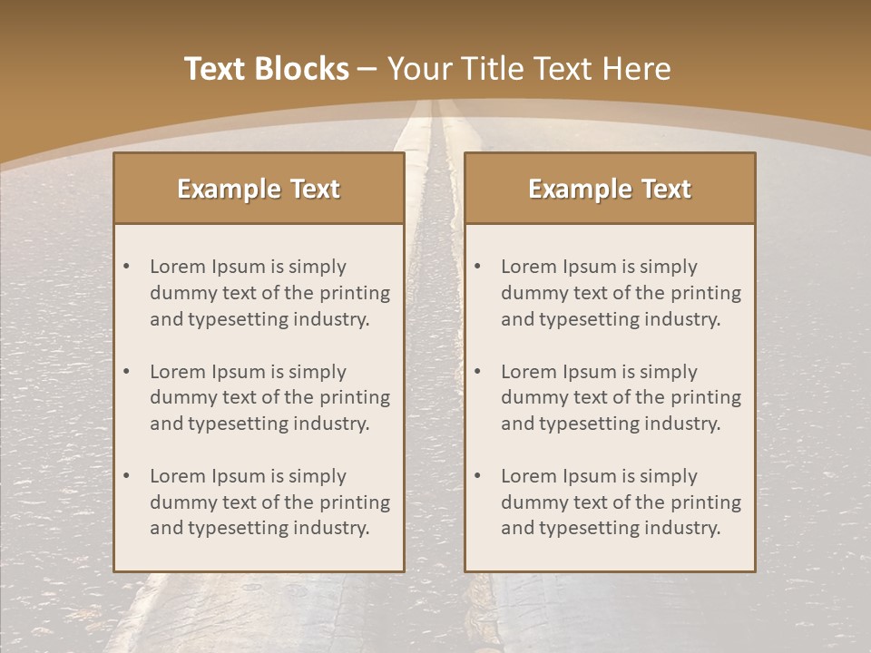 Image Asphalt Yellow PowerPoint Template