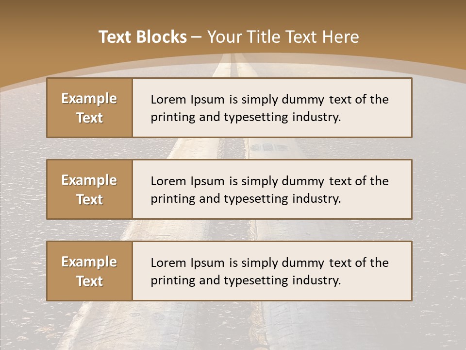 Image Asphalt Yellow PowerPoint Template