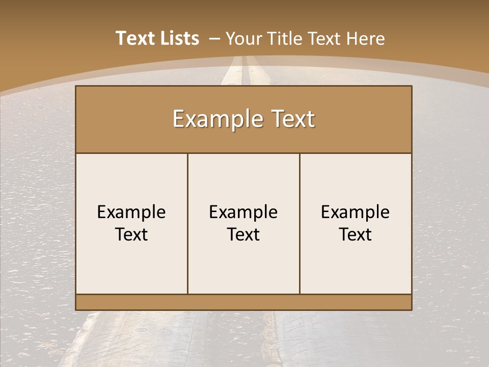 Image Asphalt Yellow PowerPoint Template