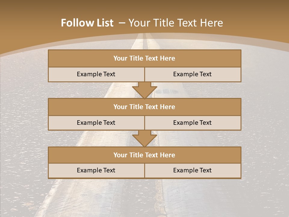 Image Asphalt Yellow PowerPoint Template