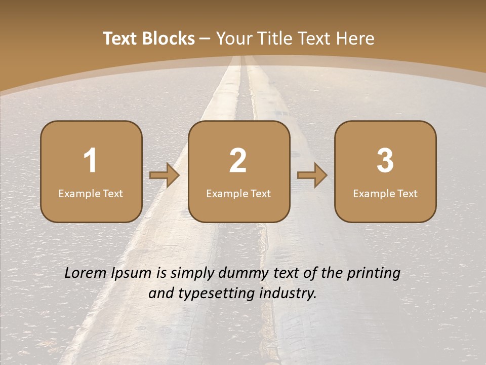 Image Asphalt Yellow PowerPoint Template