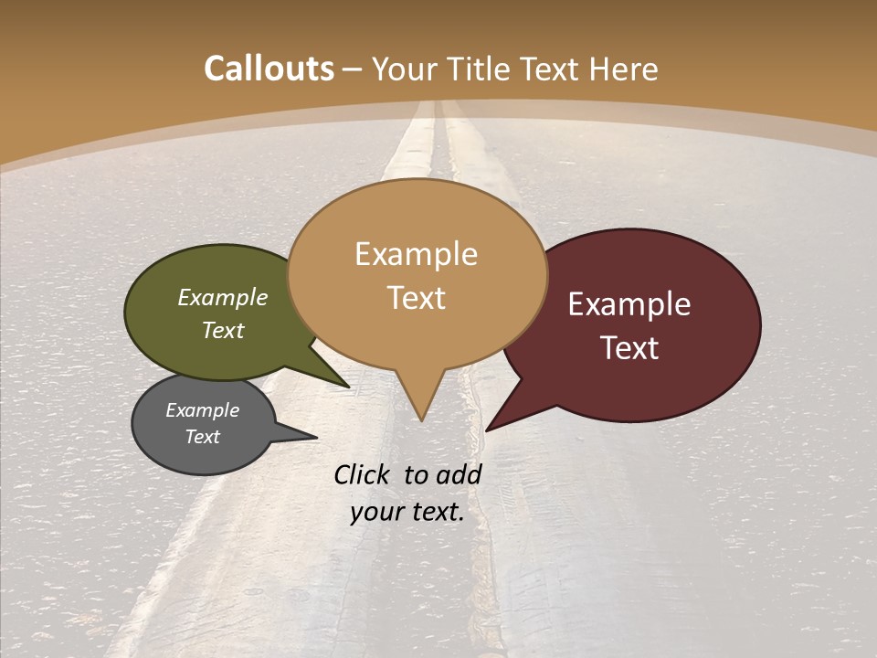 Image Asphalt Yellow PowerPoint Template