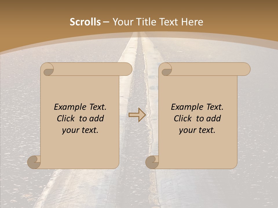 Image Asphalt Yellow PowerPoint Template