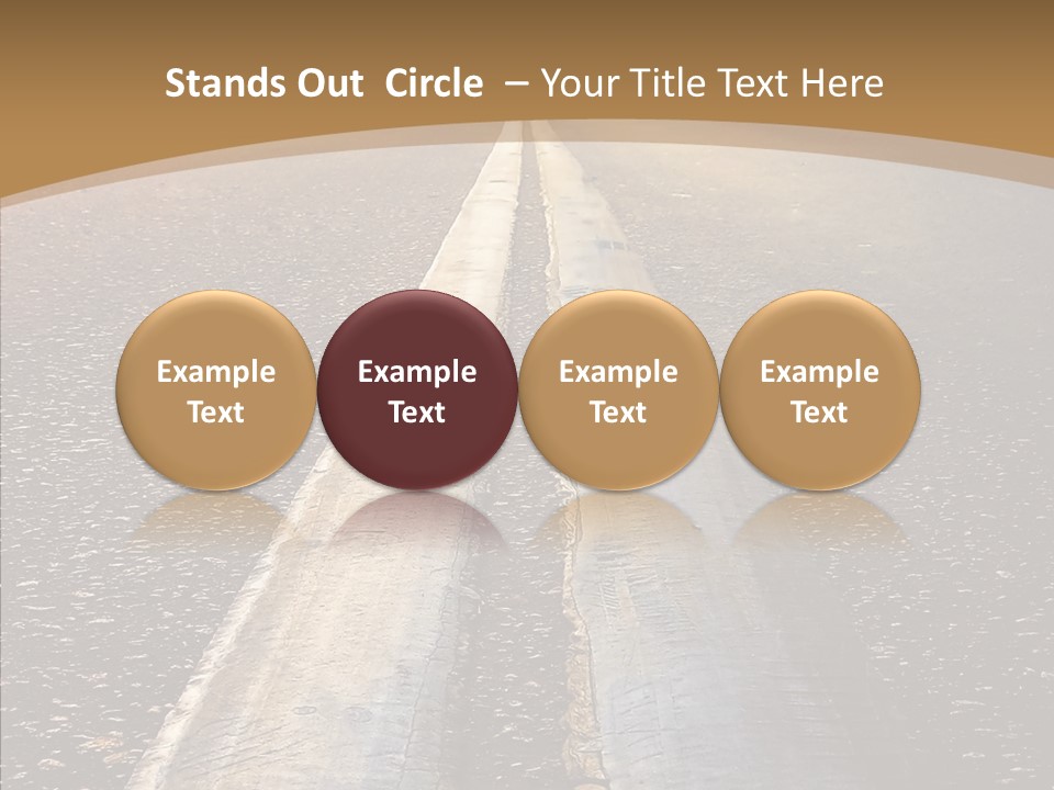 Image Asphalt Yellow PowerPoint Template