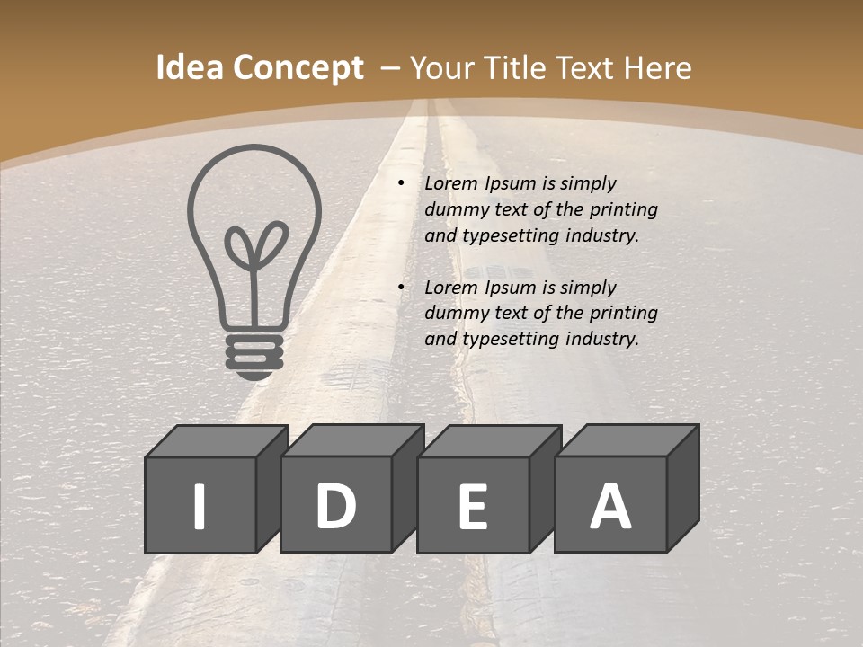 Image Asphalt Yellow PowerPoint Template