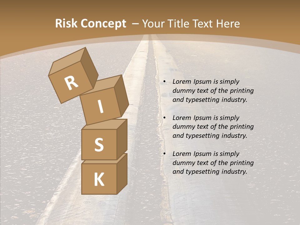 Image Asphalt Yellow PowerPoint Template