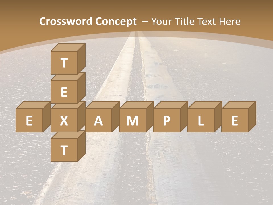 Image Asphalt Yellow PowerPoint Template