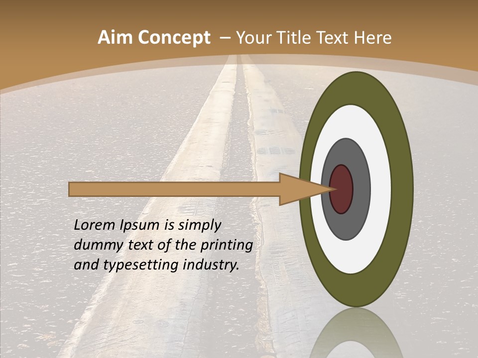 Image Asphalt Yellow PowerPoint Template