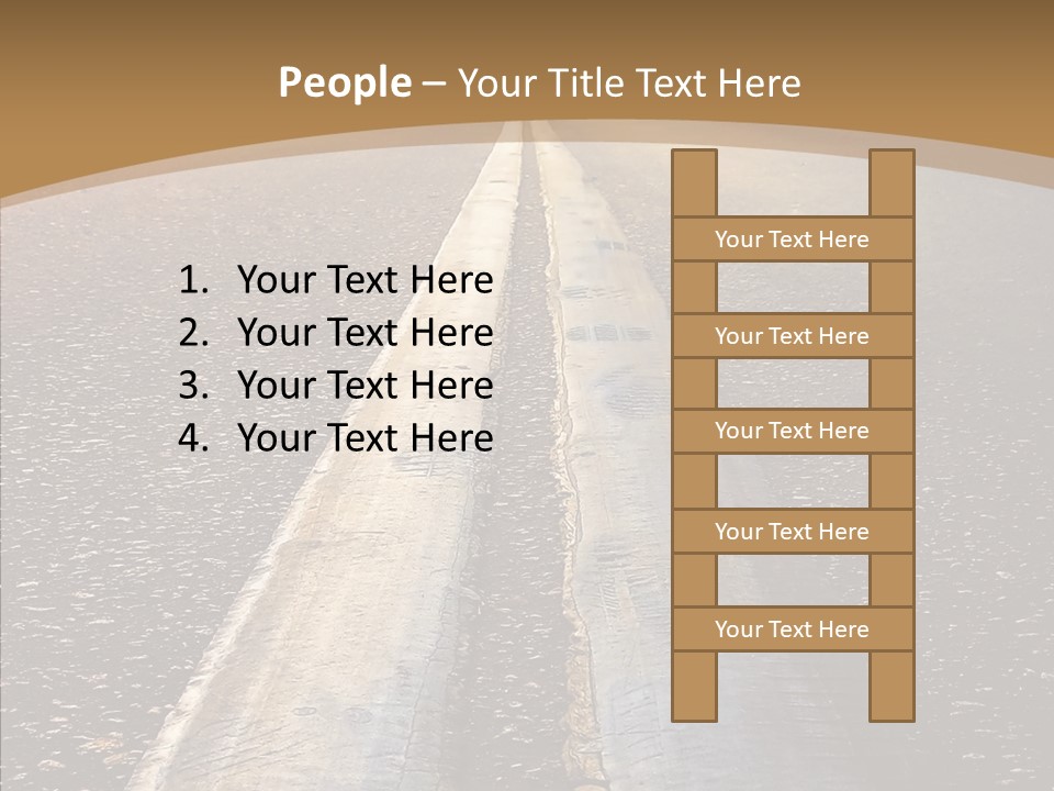 Image Asphalt Yellow PowerPoint Template