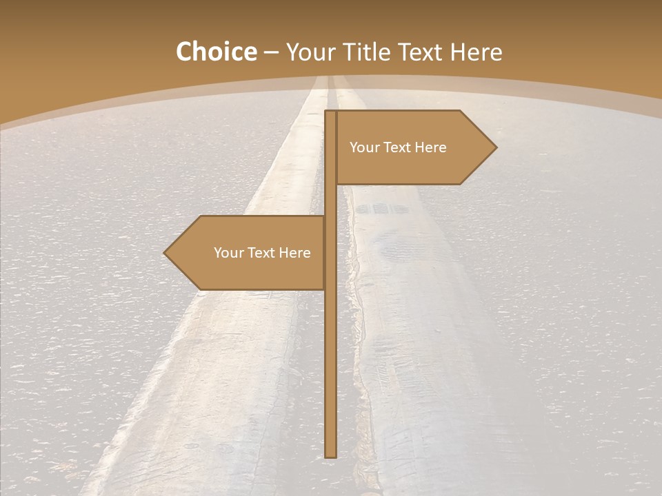 Image Asphalt Yellow PowerPoint Template