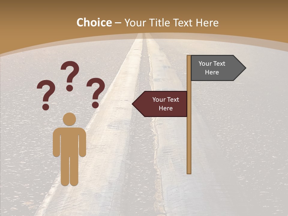 Image Asphalt Yellow PowerPoint Template