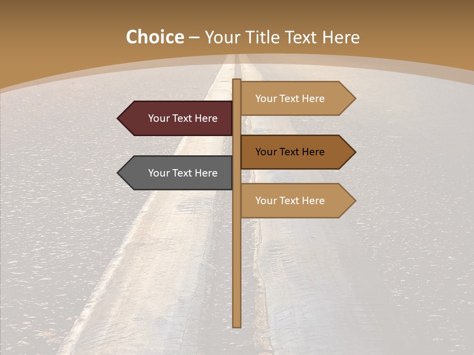 Image Asphalt Yellow PowerPoint Template