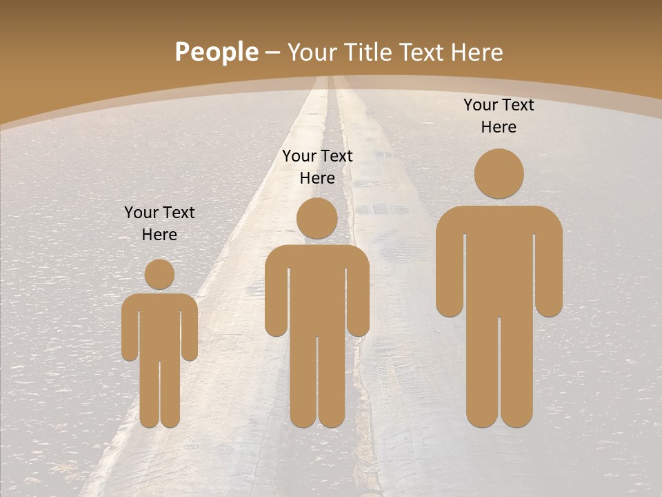 Image Asphalt Yellow PowerPoint Template