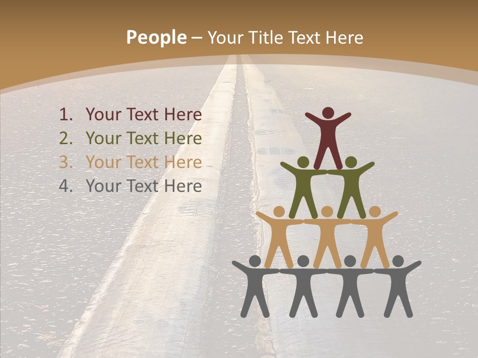 Image Asphalt Yellow PowerPoint Template