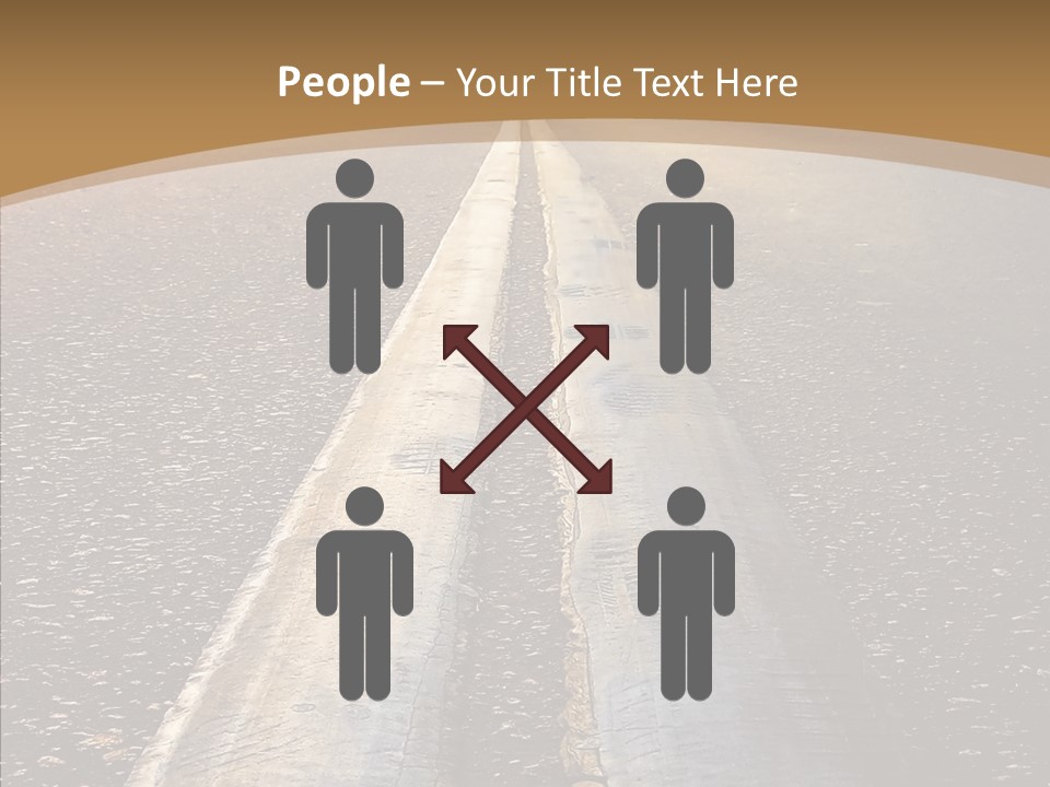 Image Asphalt Yellow PowerPoint Template