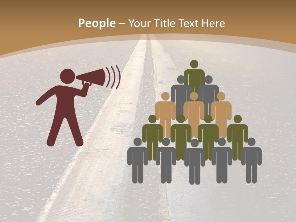 Image Asphalt Yellow PowerPoint Template