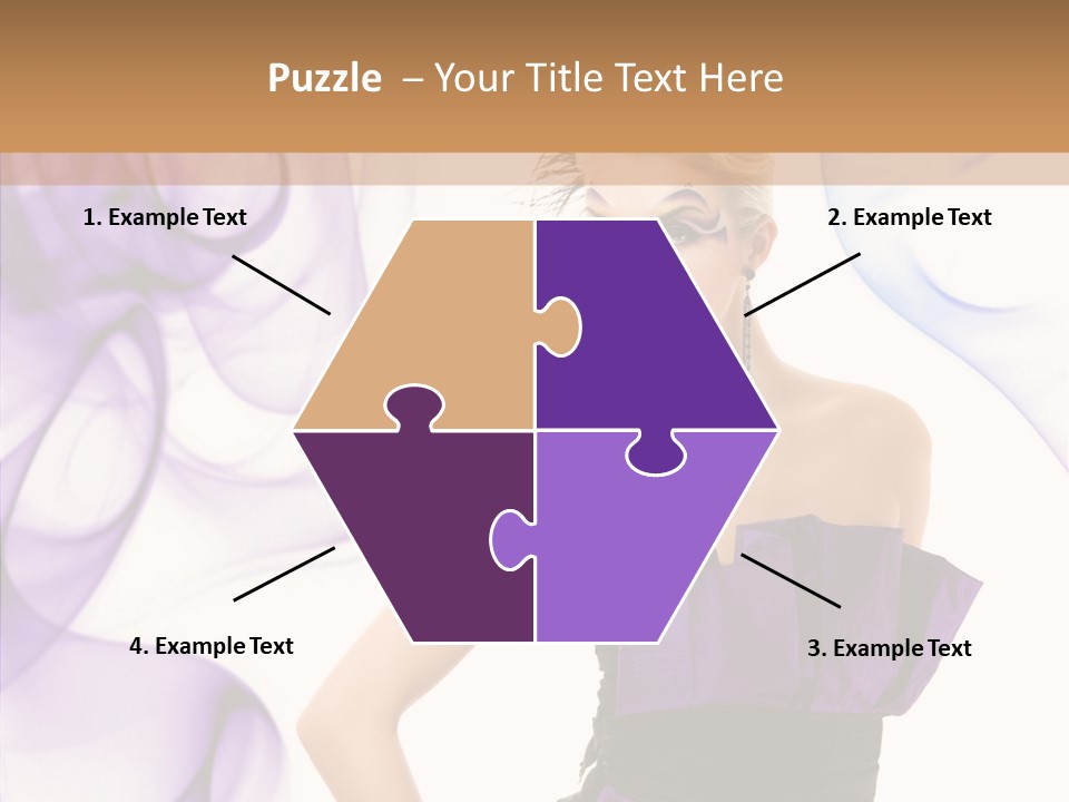 Retro White Body Art PowerPoint Template