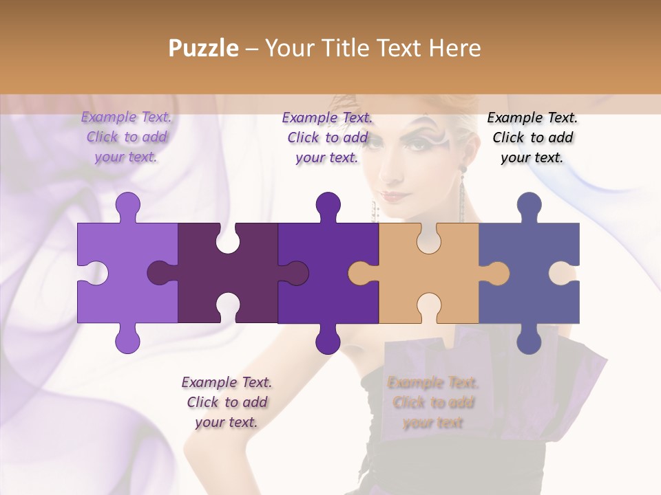 Retro White Body Art PowerPoint Template