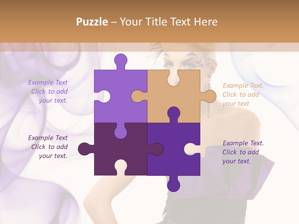 Retro White Body Art PowerPoint Template