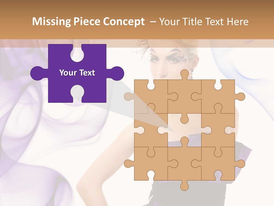 Retro White Body Art PowerPoint Template