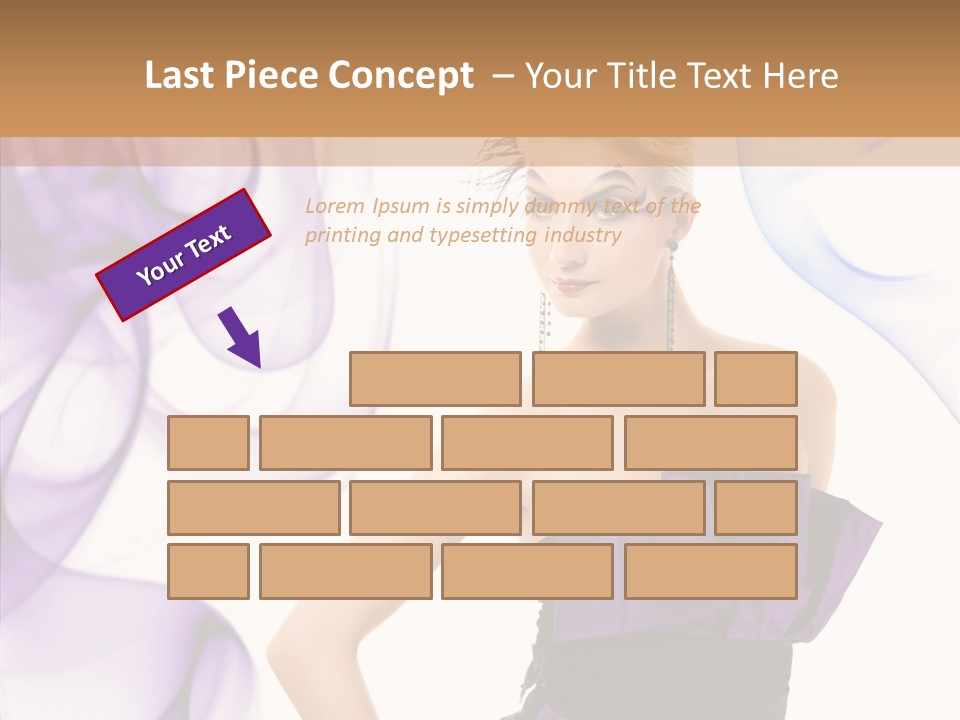 Retro White Body Art PowerPoint Template