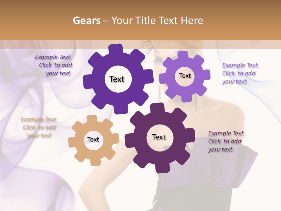 Retro White Body Art PowerPoint Template