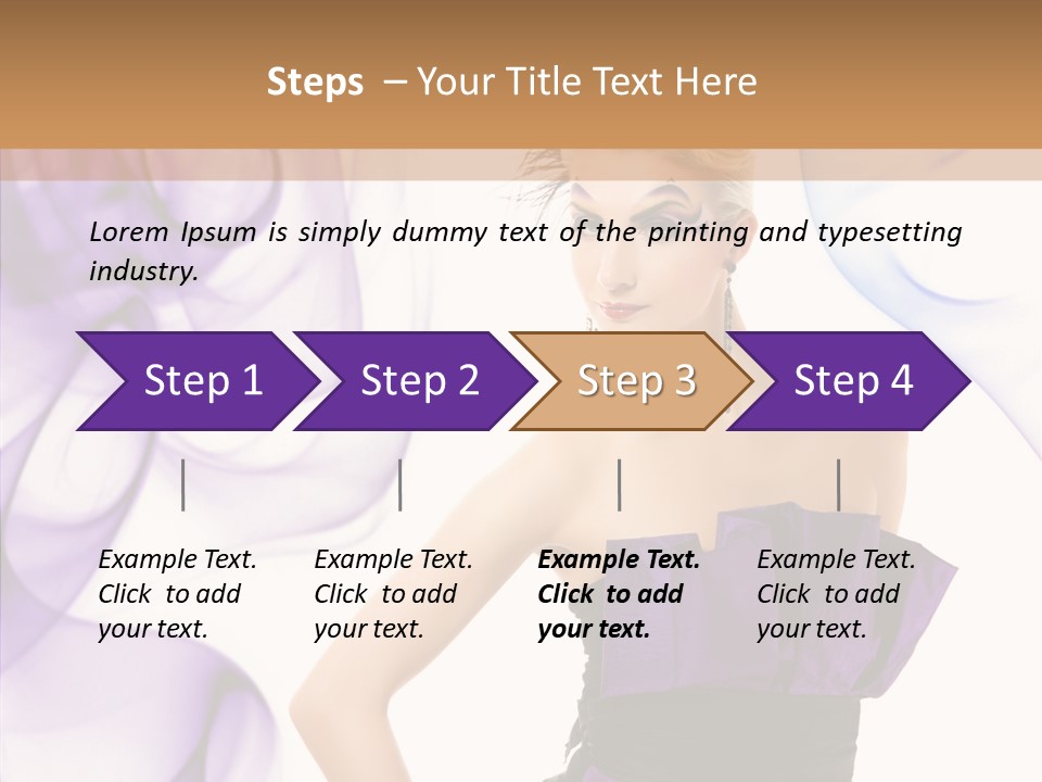Retro White Body Art PowerPoint Template