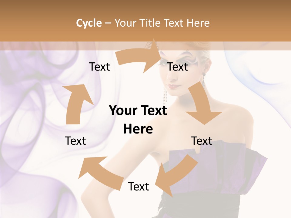 Retro White Body Art PowerPoint Template