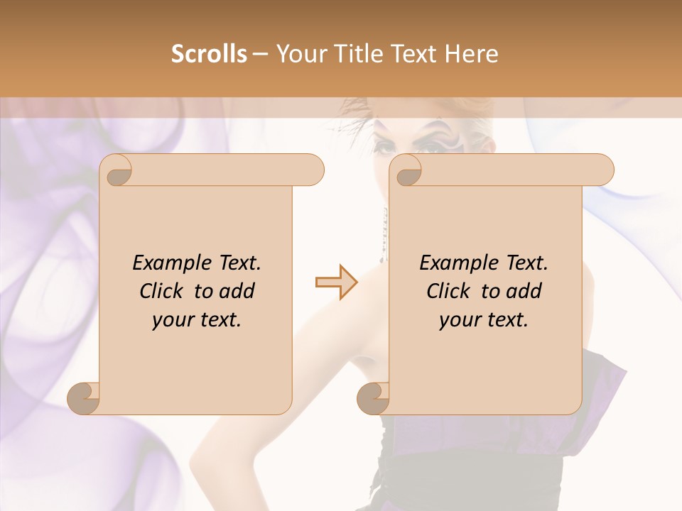 Retro White Body Art PowerPoint Template