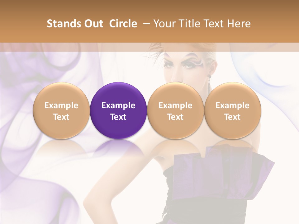 Retro White Body Art PowerPoint Template