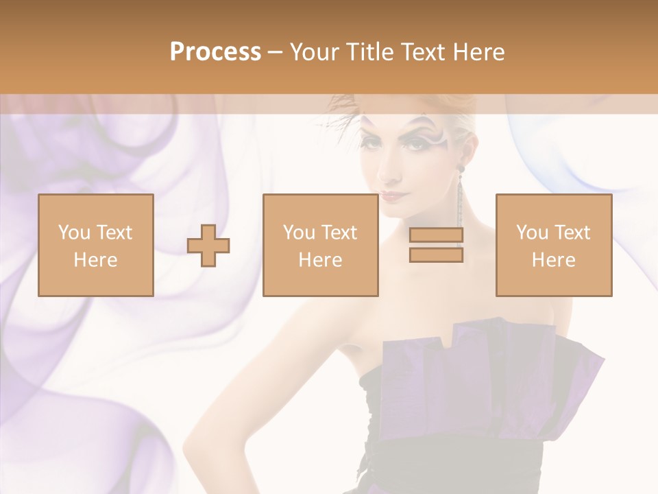Retro White Body Art PowerPoint Template