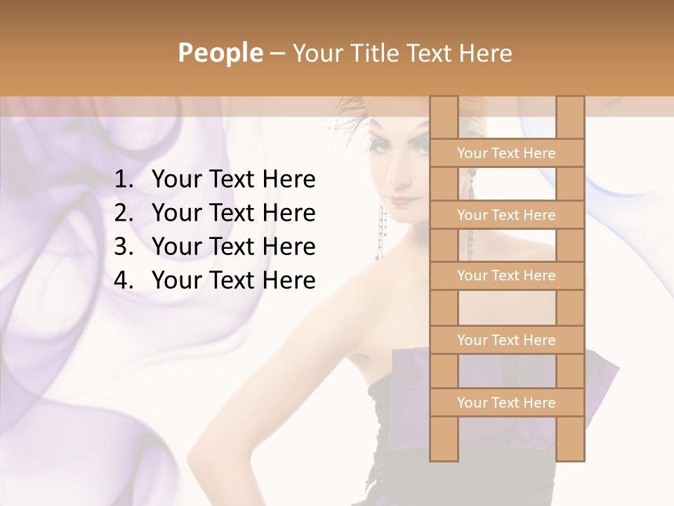 Retro White Body Art PowerPoint Template
